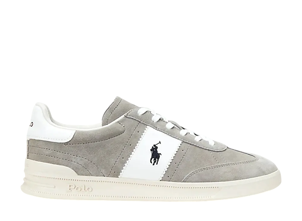 Polo Sport Ralph Lauren Heritage Aera Suede Sneaker "Earth Grey/Deckwash White"