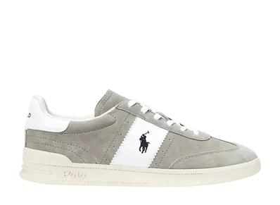 Polo Sport Ralph Lauren Heritage Aera Suede Sneaker "Earth Grey/Deckwash White"