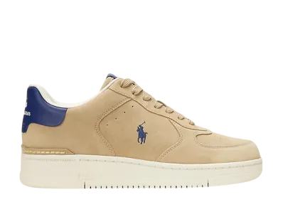 Polo Sport Ralph Lauren Masters Court Suede Sneaker "Bone/Light Navy"