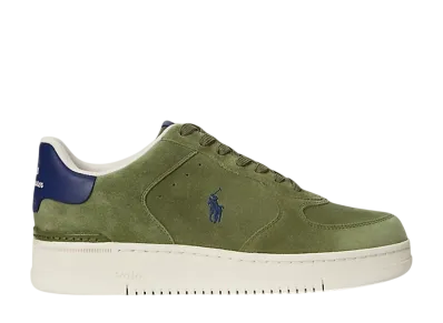 Polo Sport Ralph Lauren Masters Court Suede Sneaker "Tree Green/Light Navy"