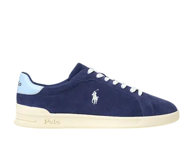 Polo Sport Ralph Lauren Heritage Court 2 Suede Sneaker "Navy/Light Blue"