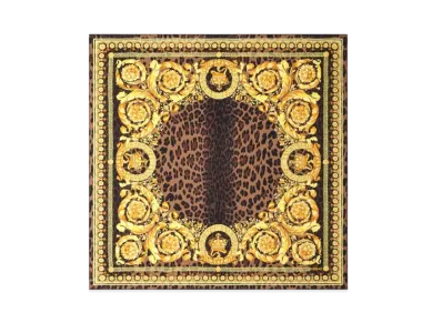 Versace Wild Barocco Silk Foulard 35" "Animalier"
