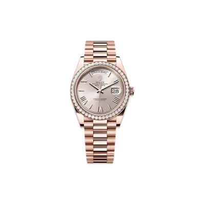 ROLEX Day-Date 40mm Everose Gold Diamond 228345RBR "Sundust"