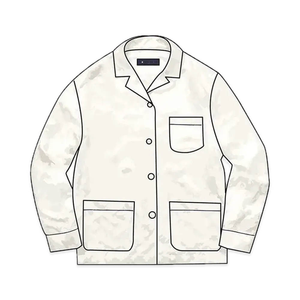 Supreme x Louis Vuitton Jacquard Silk Pajama Shirt "White"