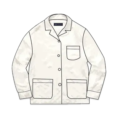 Supreme x Louis Vuitton Jacquard Silk Pajama Shirt "White"