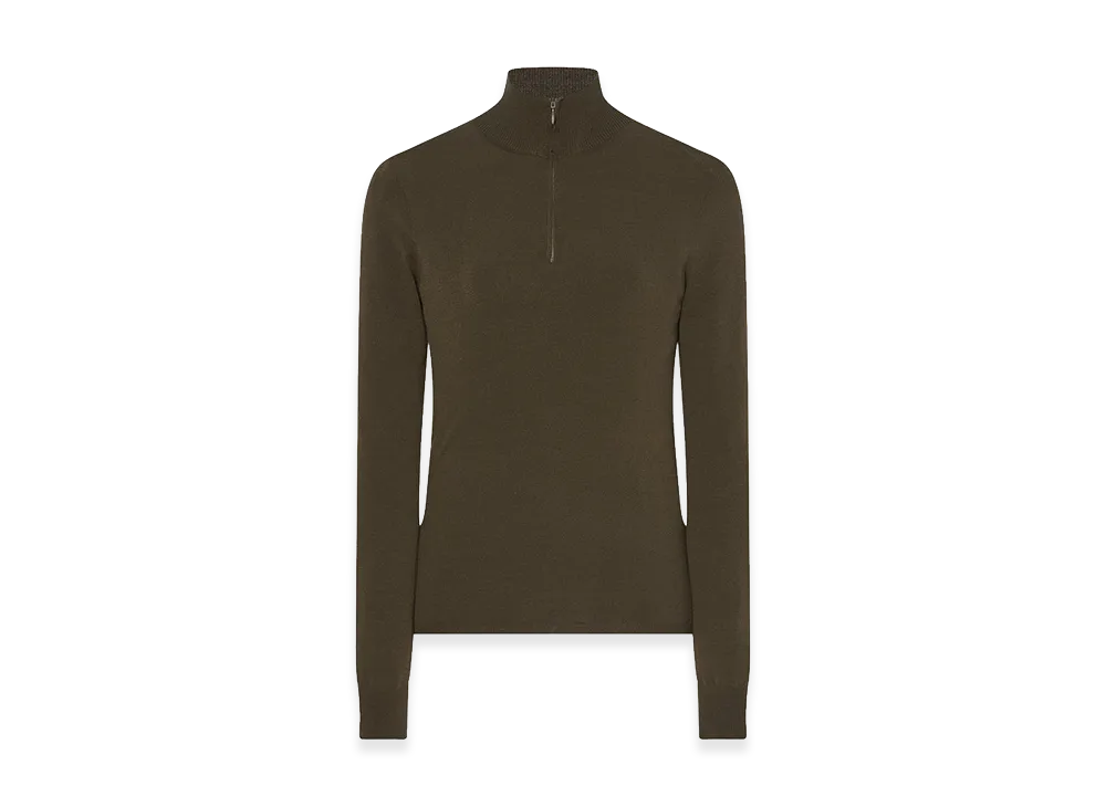 The Row Women's Lalea Stretch Jersey Tops "Sepia Khaki"