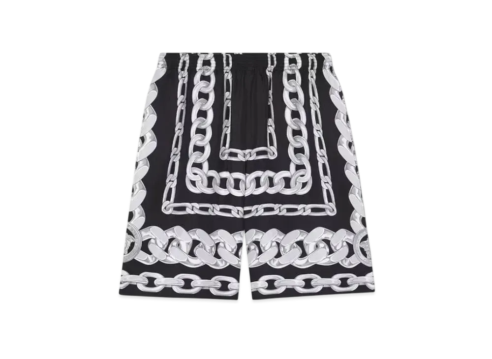 Versace Medusa Chains Silk Shorts "Print"