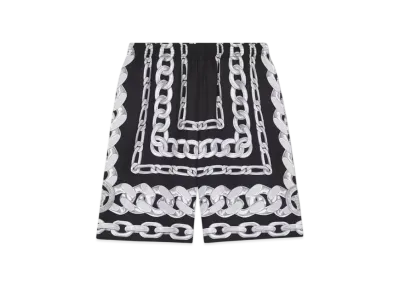 Versace Medusa Chains Silk Shorts "Print"