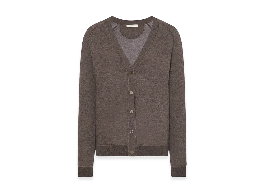 The Row Women's Liberty Cashmere Cardigan "Faded Brown"