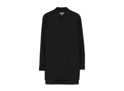 Yohji Yamamoto Pour Homme CHAIN STITCH BROAD BIG BLOUSE "Black"