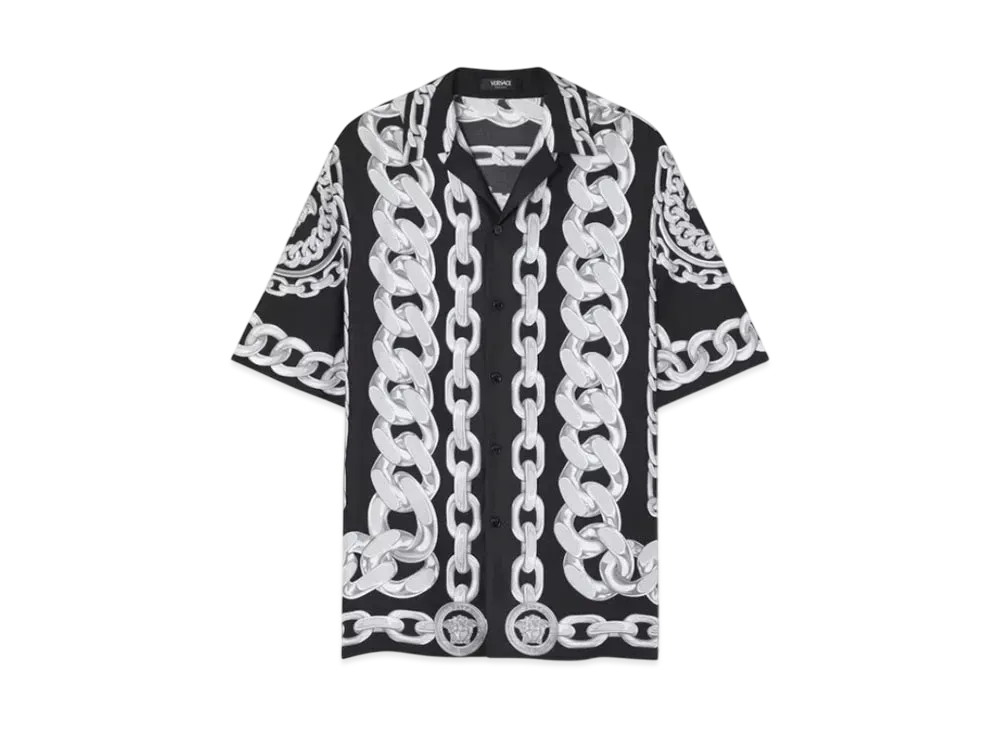 Versace Medusa Chains Silk Shirt "Print"