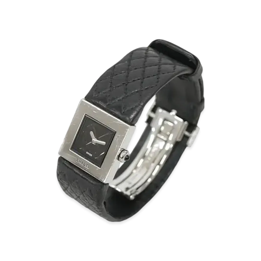 CHANEL Matelasse Square Watch "Black"