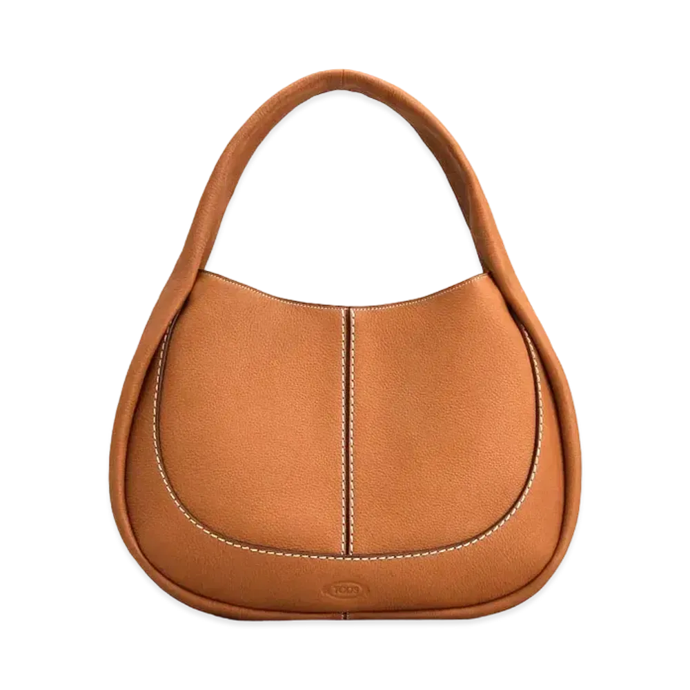 TOD'S Shirt Hobo Bag Medium "Brown"