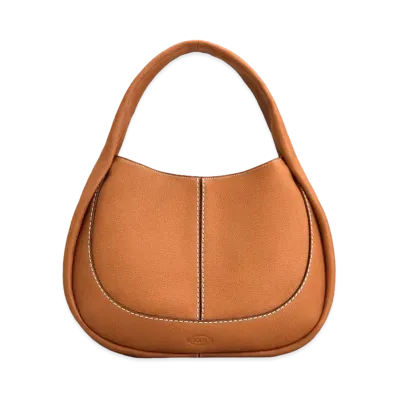 TOD'S Shirt Hobo Bag Medium "Brown"