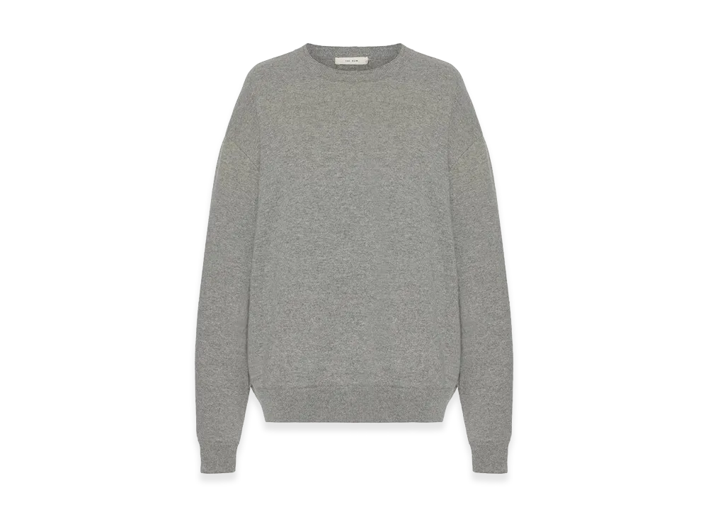 The Row Women's Leora Cashmere Tops "Grey Melange"