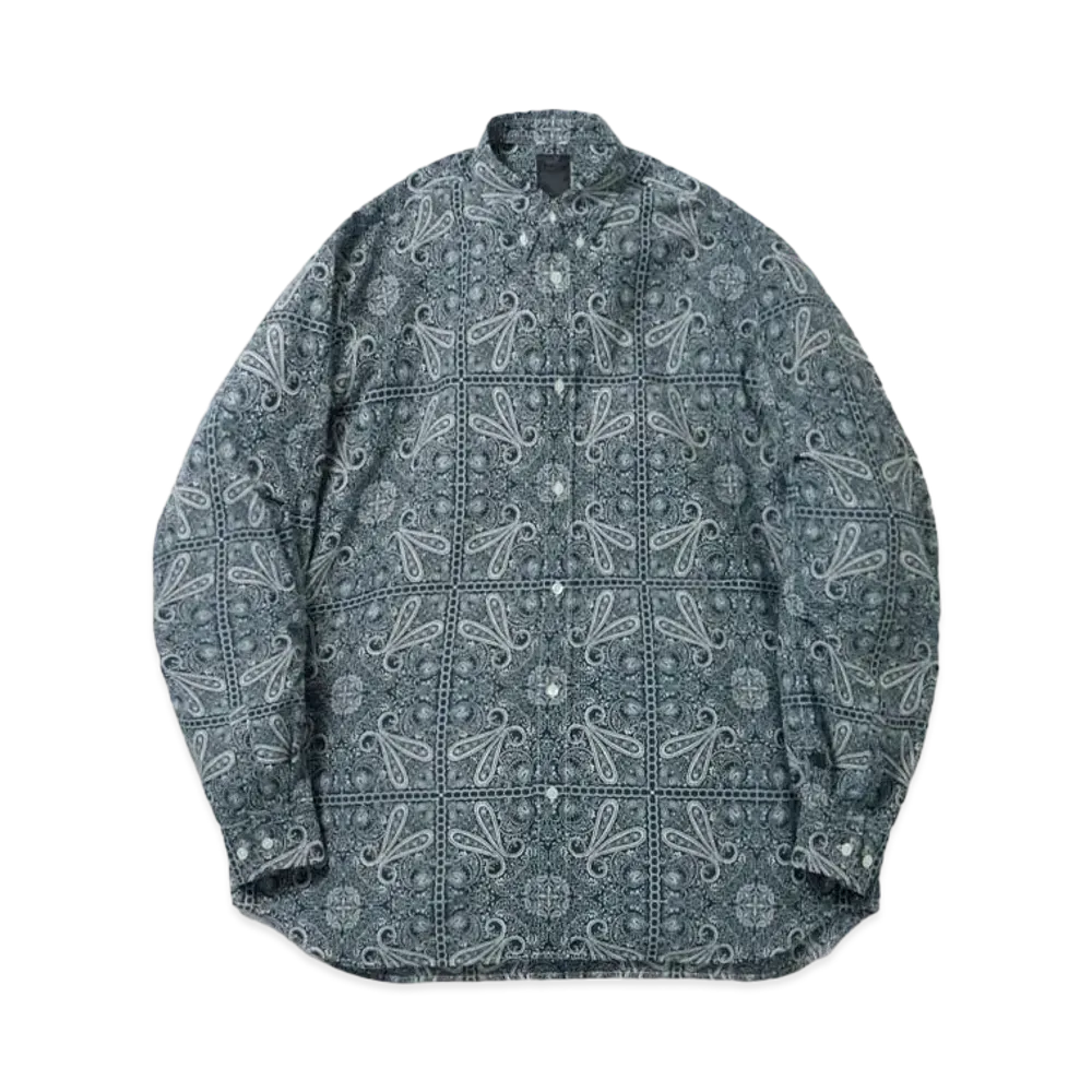 DAIWA PIER39 Tech Button Down Shirts L/S Paisley "Navy"