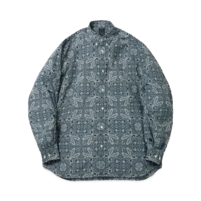 DAIWA PIER39 Tech Button Down Shirts L/S Paisley "Navy"