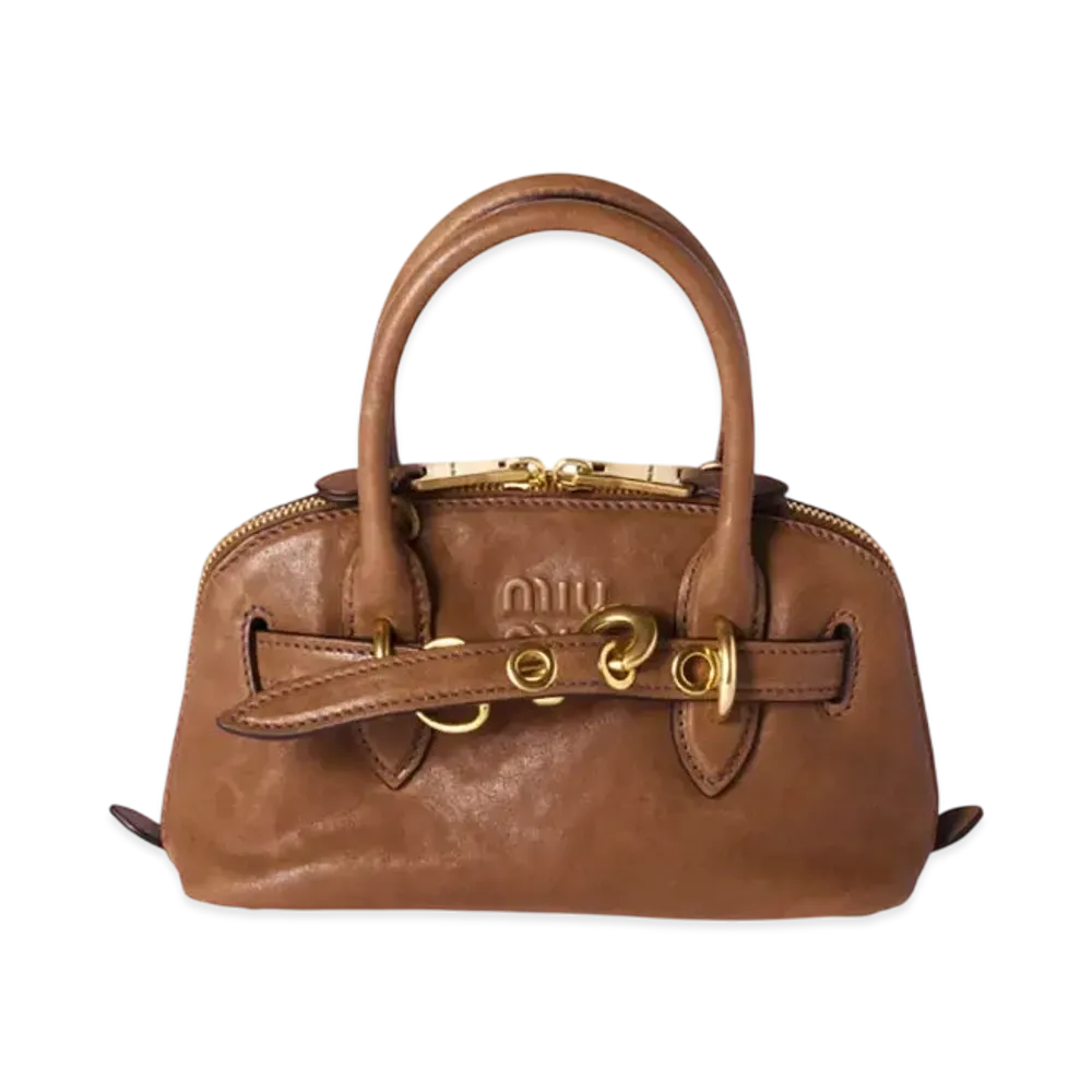 MIUMIU Aventure Mini Nappa Leather Bag "Brown"