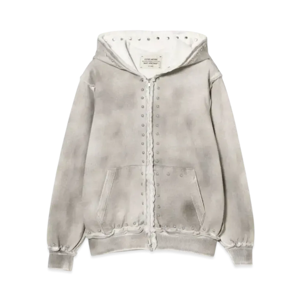 BEAMS FUTURE ARCHIVE Fade Studs Hoody "White"