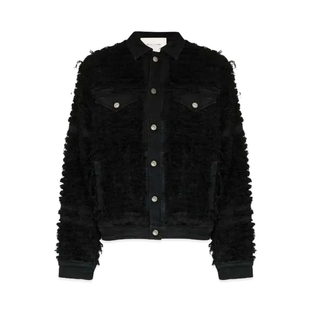 1017 ALYX 9SM X Blackmeans Distressed Denim Jacket "Black"