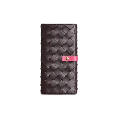 Bottega Veneta Bifold Flap Wallet "Grape"