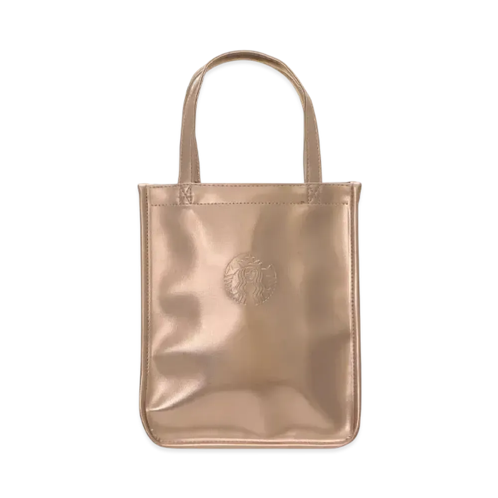 STARBUCKS Holiday 2024 Shopper Bag Metallic "Gold"