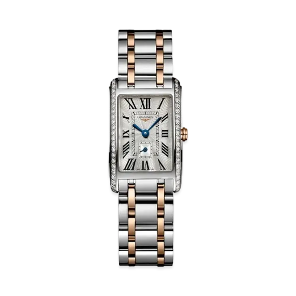 Longines Dolcevita 20.80 x 32.00 mm "Silver Franke/Stainless Steel/Pink Gold Crown" L5.255.5.79.7