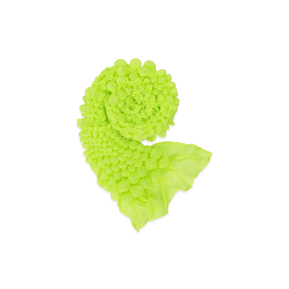 PLEATS PLEASE ISSEY MIYAKE Grainy Dots Shibori Scarf "Neon Yellow"