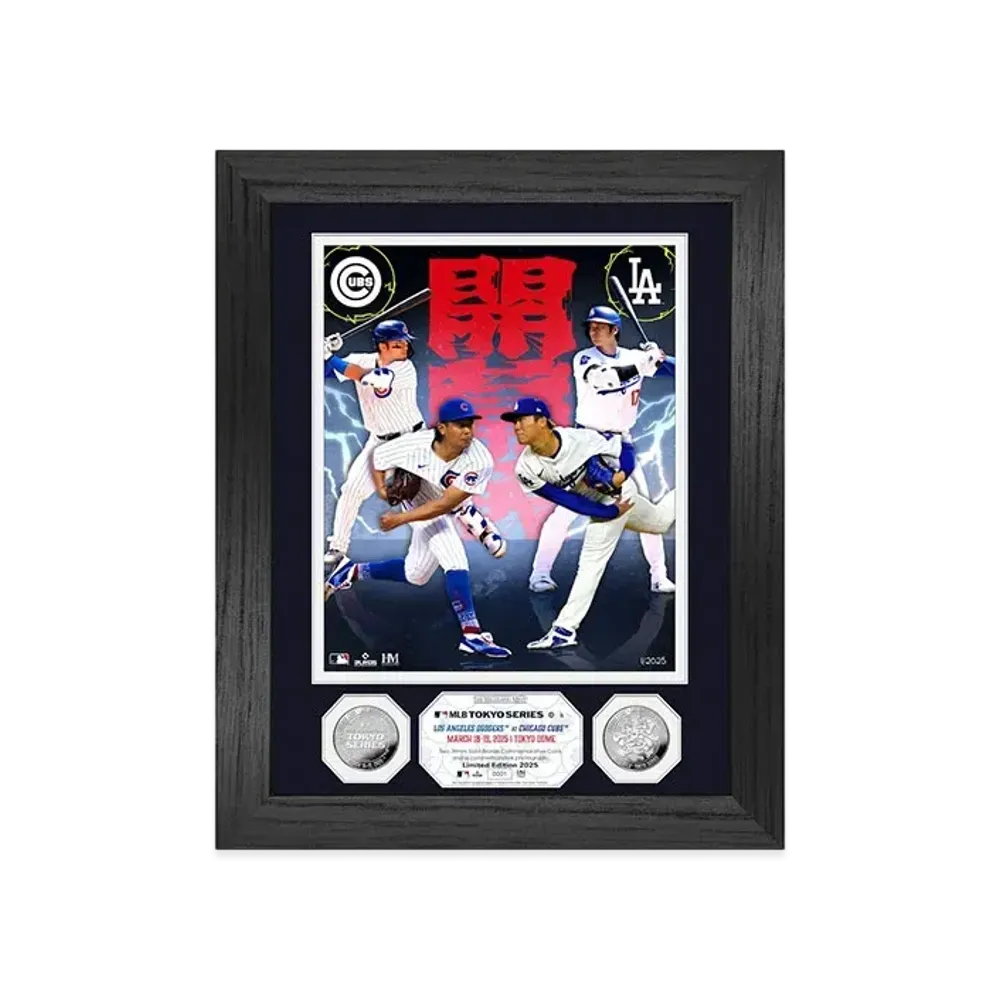 MLB The Highland Mint Tokyo Series Opening Game Cubs Vs Dodgers Commemorative Double Coin Photo Mint Memorabilia