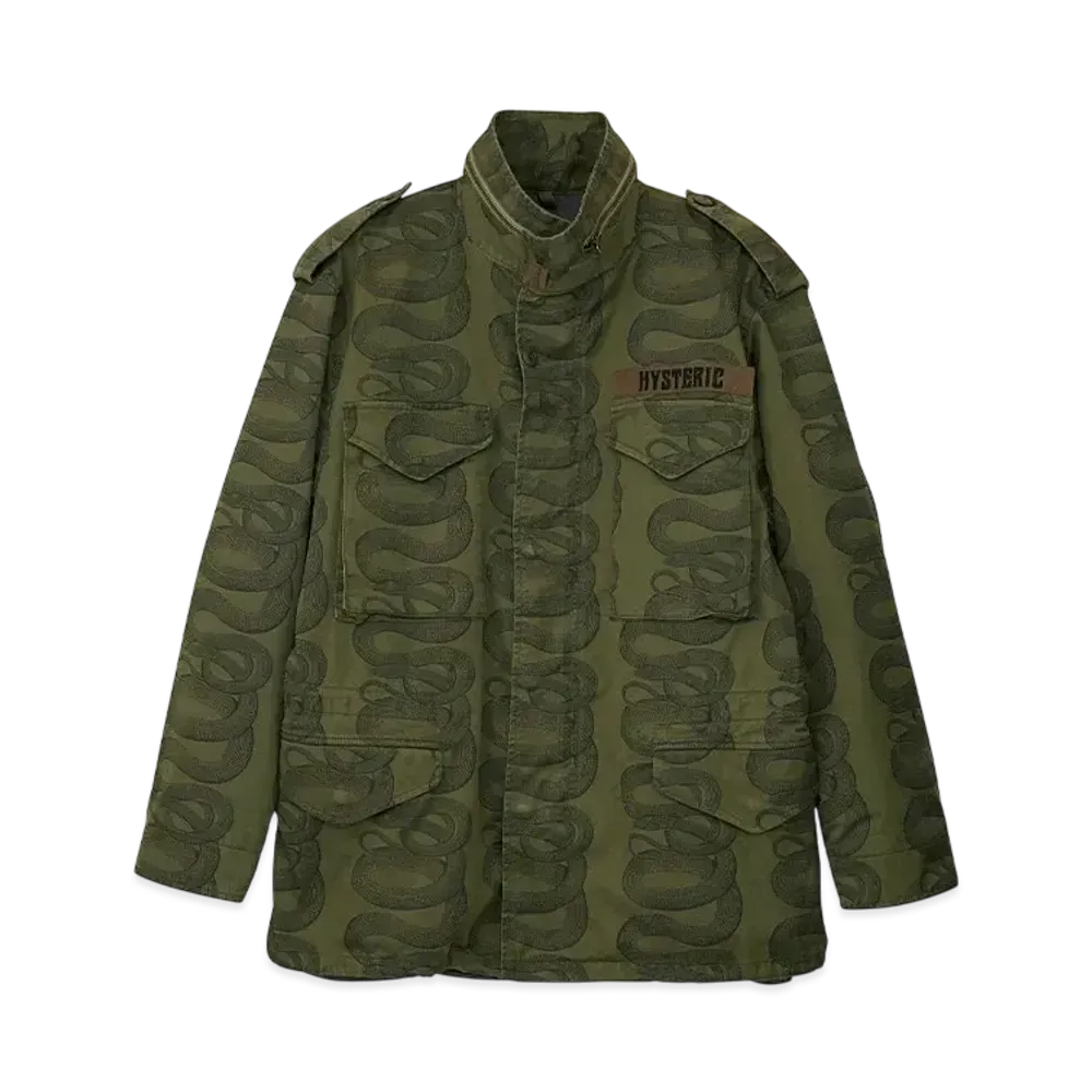 HYSTERIC GLAMOUR Snake Loop Pattern M65 Field Jacket "Khaki"