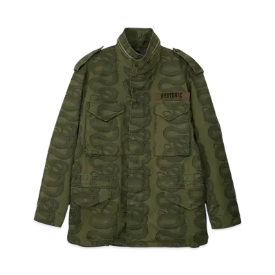 HYSTERIC GLAMOUR Snake Loop Pattern M65 Field Jacket "Khaki"