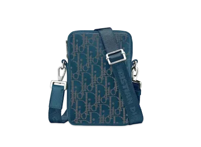 Dior World Tour Messenger Pouch Dior Oblique Galaxy Leather "Navy"