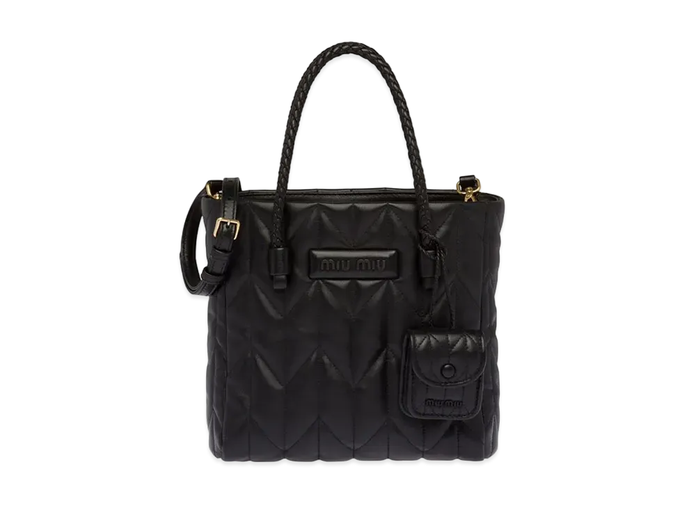 MIU MIU Nappa Leather Handbag "Black"