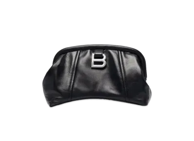 BALENCIAGA Editor XS Clutch In Papier Calfskin "Black"