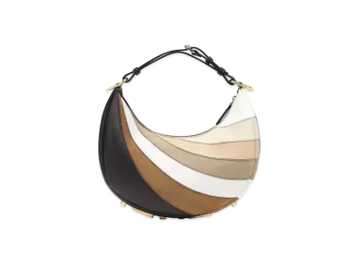 FENDI Fendigraphy Small Leather Bag & Brown Inlay "Brown"