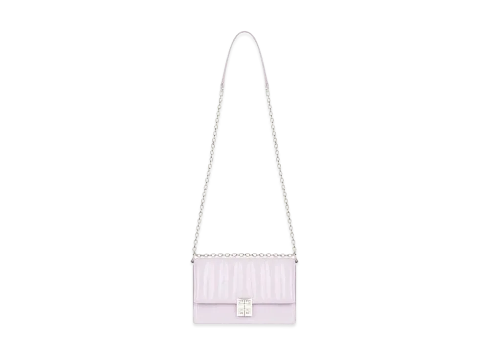 GIVENCHY Medium 4G Bag in Padded Patent Leather with Chain "Lilac"