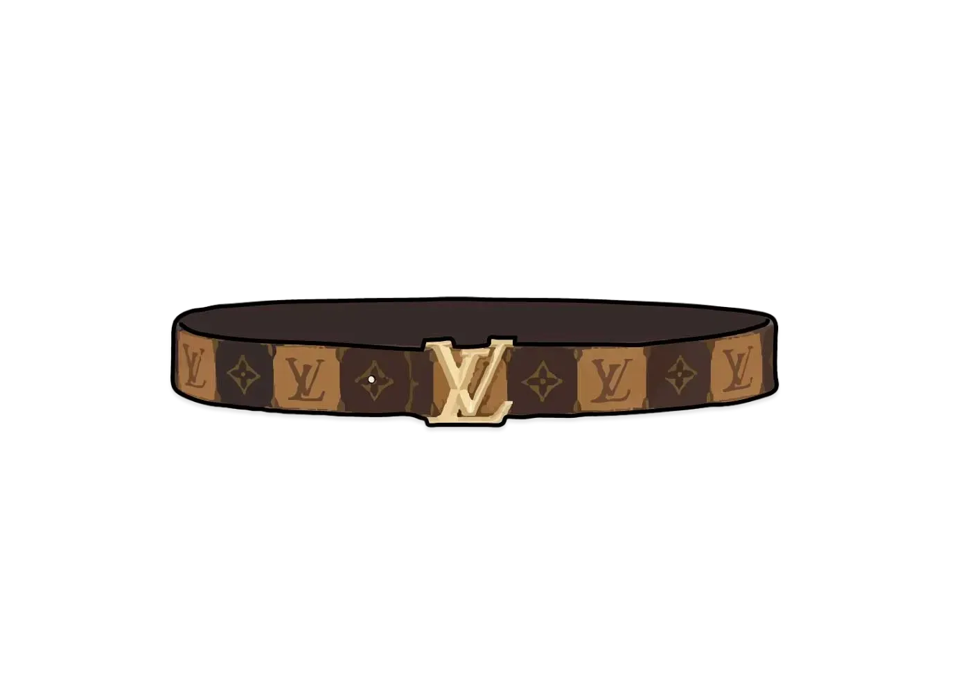 Louis Vuitton x NIGO LV PYRAMIDE STRIPES 40MM REV "Brown"