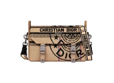 Dior Diorcamp Small Bag Dior Union Jute Canvas "Beige"