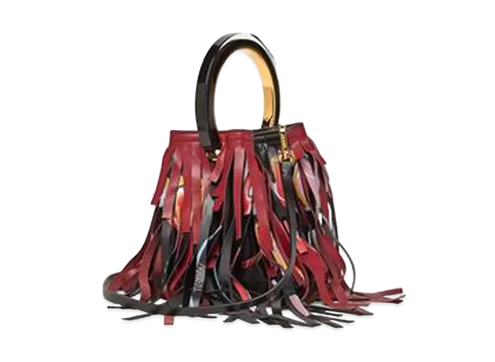 Marni Soft Calfskin PANNIER Bag "Windblown Print"