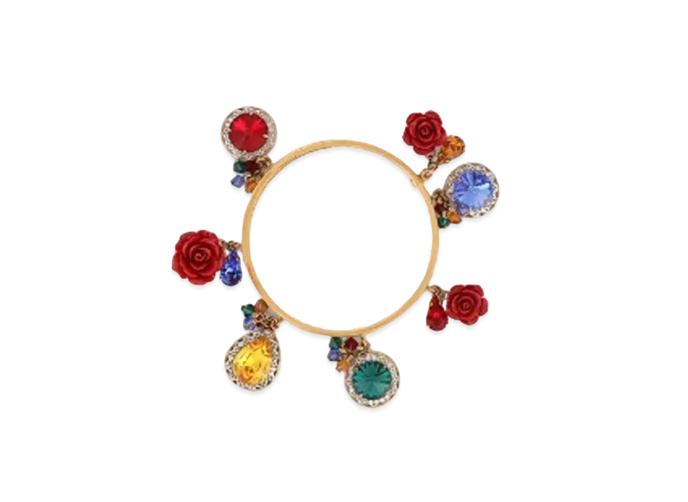 Dolce&Gabbana Rigid Multi-Loop Bracelet With Charms "Multicolor"