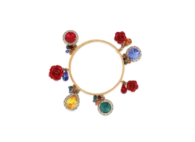 Dolce&Gabbana Rigid Multi-Loop Bracelet With Charms "Multicolor"