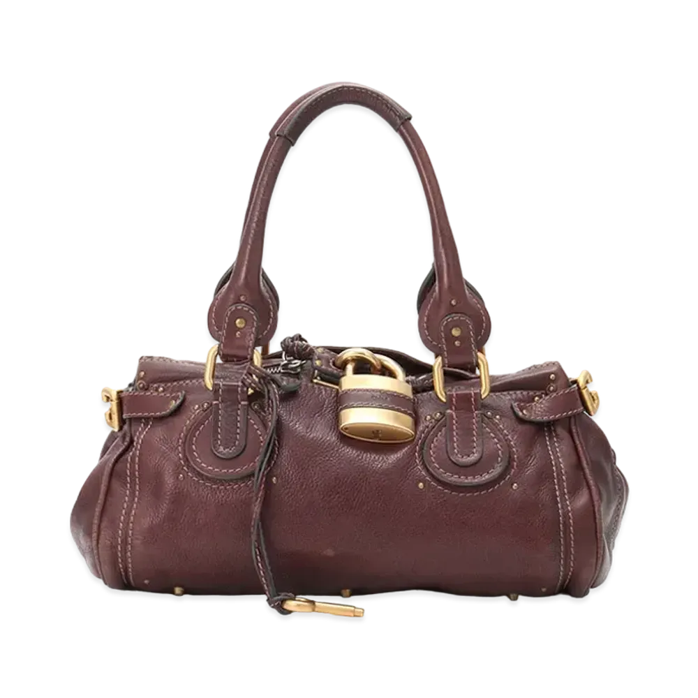 Chloe Paddington Leather Hand Bag "Bordeaux"