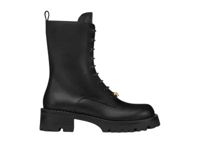 Versace Women's Medusa '95 Lace-Up Boots 35MM "Black/Gold"