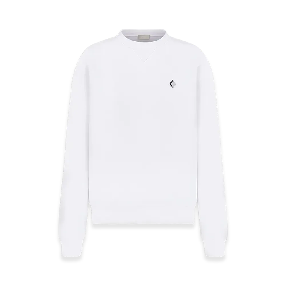 Dior CD Diamond Oversized Sweatshirt Organic Fleece "White"