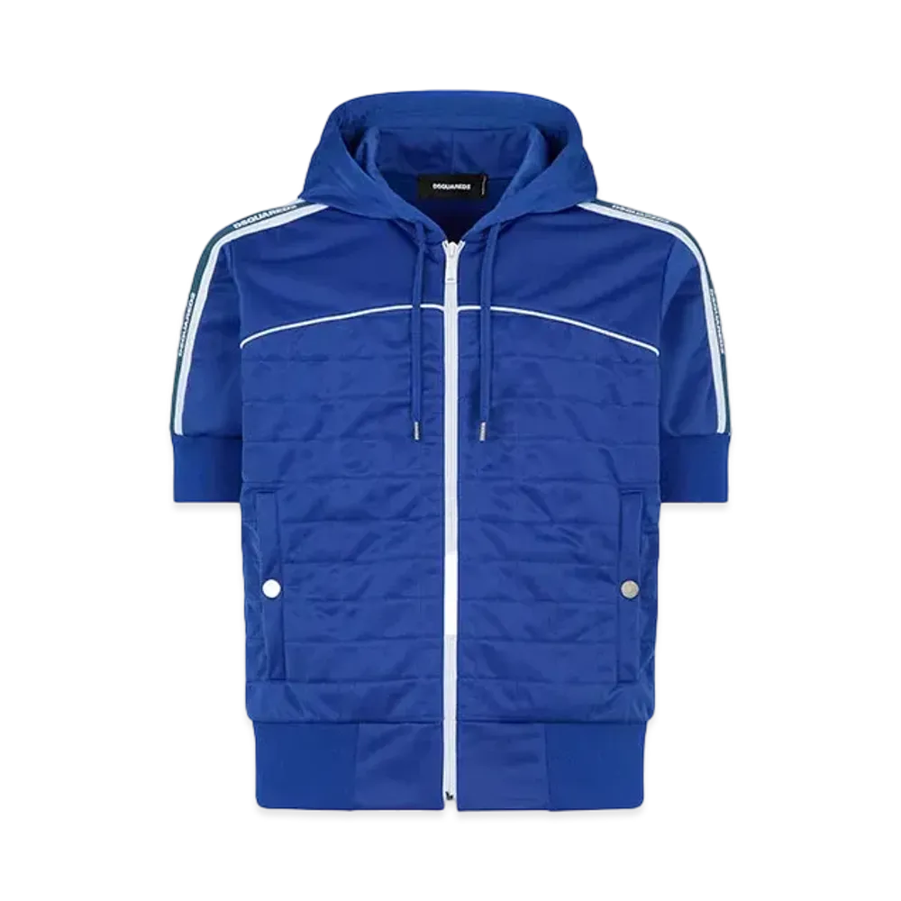 Dsquared2 Short Sleeves Hoodie Zip Sweatshirt "Blue Royal"