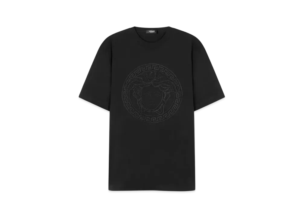 Versace Embroidered Medusa T-Shirt "Black"