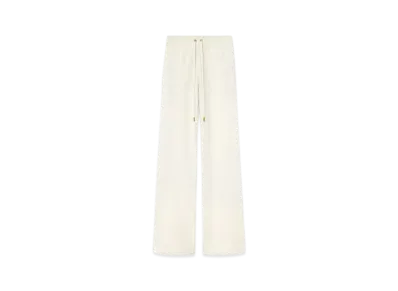 Versace Wool-Blend Flared Towel Pants "White"