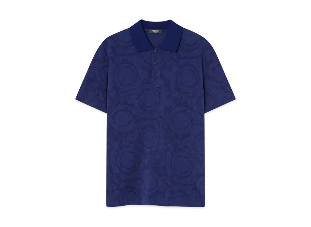 Versace Barocco Polo Shirt "Blue"