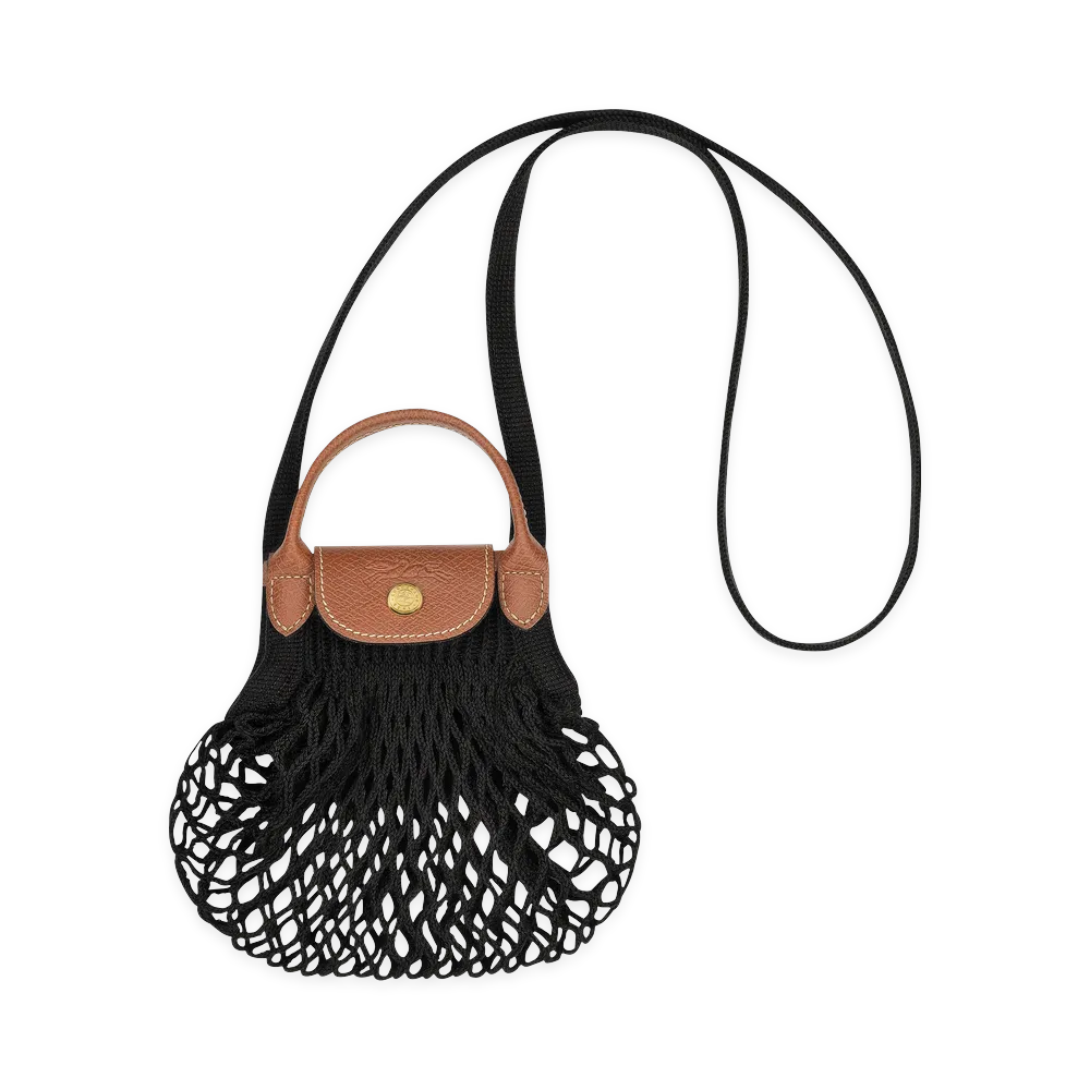 LONGCHAMP Women's Le Pliage Filet XS Crossbody Bag "Black"
