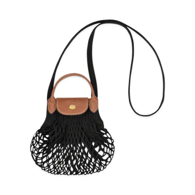 LONGCHAMP Women's Le Pliage Filet XS Crossbody Bag "Black"